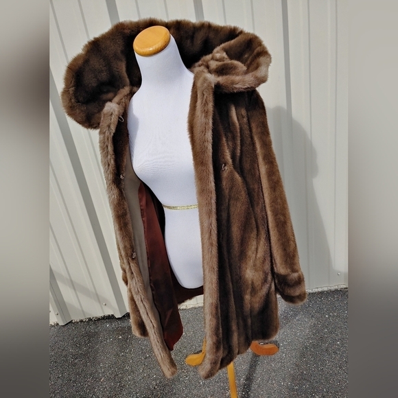 NEW TISSAVEL-BETTY ROSE HIGH END QUALITY LUX FAUX FUR STROLLER COAT SIZE 14 - Picture 5 of 17